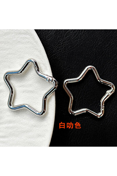 Choice Silver 1PCS Five-pointed Star Shaped Aluminum Carabiner Key Chain Clip