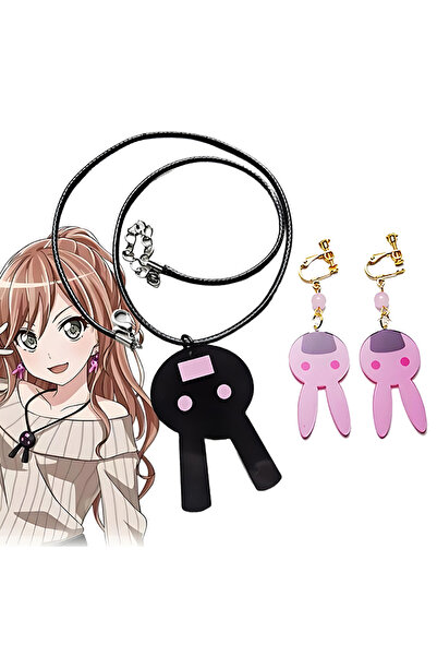 Choice طقم مجوهرات تنكرية لشخصية إيماي ليزا من أنمي بانغ دريم، يتضمن قلادة وأ...