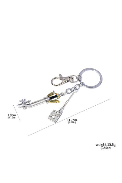 Miniso K00285-10 Game Kingdom Hearts Sora Key Keychain Keyblade Weapon Model ...