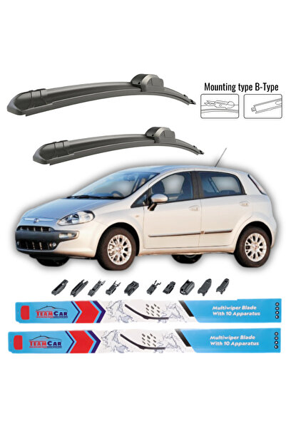 TEAMCAR Ștergătoare de parbriz Fiat Punto 5 uși (Evo 199) 2009-2012 - Set față