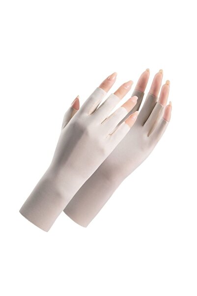 Choice قفازات واقية من أشعة الشمس فوق البنفسجية، لون بيج، تحمي بشرة الأصابع و...