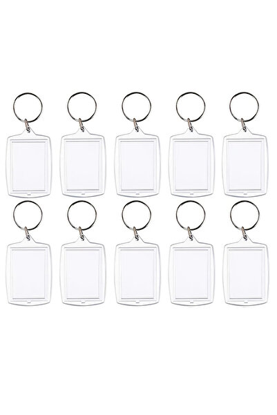 Choice 10 قطع من إطار الصورة الأكريليكي الشفاف مع حلقات مفاتيح فارغة للصور ذا...