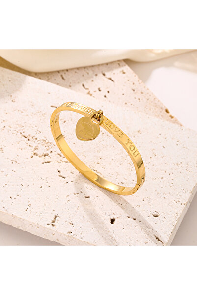 Choice Gold Color A Yupsk 3/1Pc 18K Gold Plated Stainless Steel Stackable Ban...