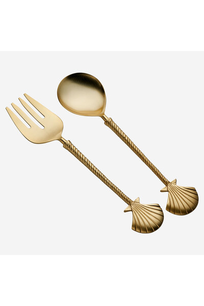 CHIARA ALESSI Altın Paslanmaz Çelik Servis Seti