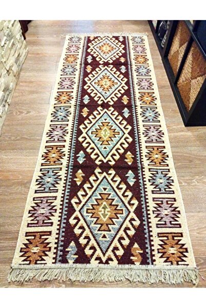 OEM Traditional rug, woven, double-sided, IUTA, size 80 x 200 cm Mahogany and...
