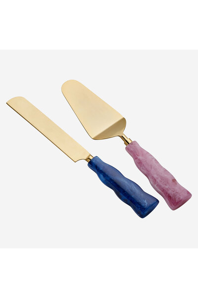 CHIARA ALESSI Altın Paslanmaz Çelik Servis Seti