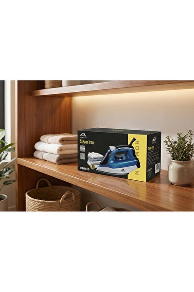 HOMIEAN Electric steam iron with a non-stick ceramic soleplate and 1500 watts...