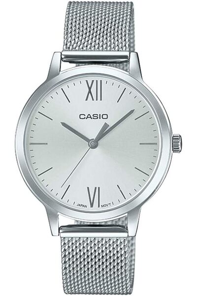 Casio Women's Watch - LTP-E157M-7ADF Silver Dial, Silver Band