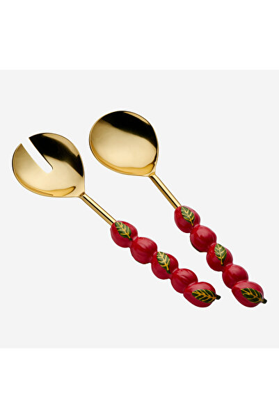 CHIARA ALESSI Altın Paslanmaz Çelik Servis Seti