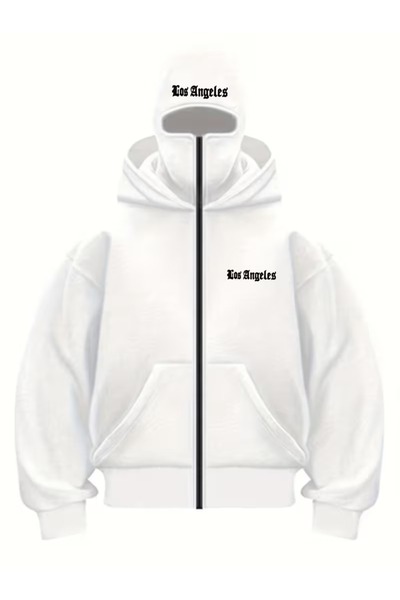 Flaubert -Kar Masked Ninja Men's Zip-Up Sweatshirt Cardigan 3-Ply Thick Zippe...