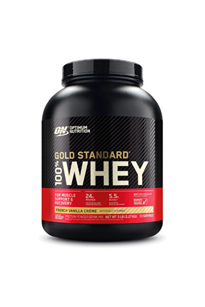 Optimum Nutrition جولد ستاندرد ١٠٠٪ مصل اللبن بنكهة كريمة الفانيليا الفرنسية ...