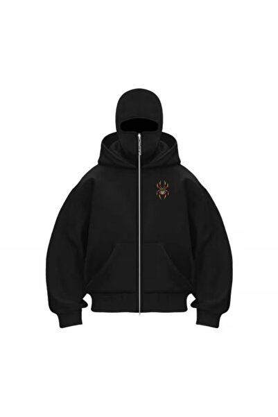 Flaubert -Kar Masked Ninja Men's Zippered Sweatshirt Cardigan 3-Ply Thick Zip...