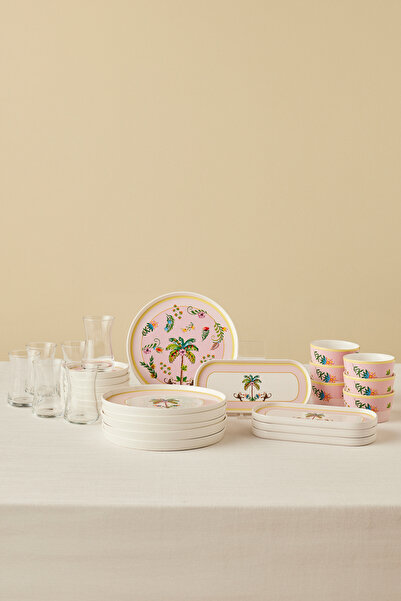 Karaca Stream Bone Floric 28 Parça 6 Kişilik Kahvaltı Seti