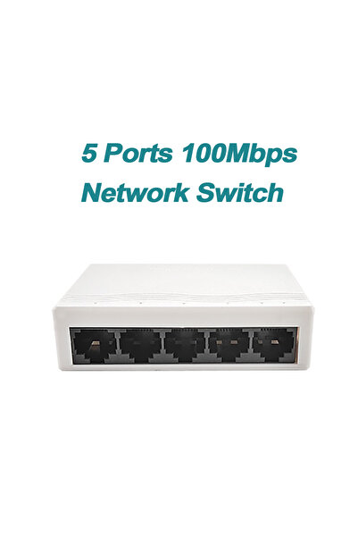 choice2 5 Ports Plastic case EU PLUG 5/8 Port 10/100Mbps Network Switches Min...