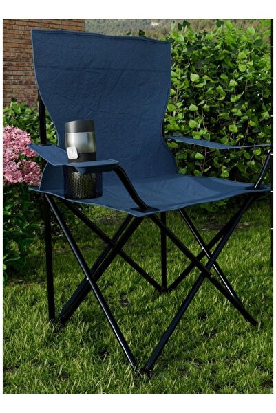 smart home Set of 5 Foldable Camping Chairs with Armrests & Cup Holders, Ligh...