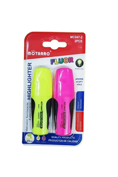 MOTARRO أقلام تظليل MC047-2، مجموعة أقلام تحديد فلورسنت، حبر سلس، سريع الجفاف...