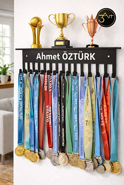 3art Metal Kişiye Özel İsimli Madalya Askılığı – Özel Tasarım Metal Madalyalık