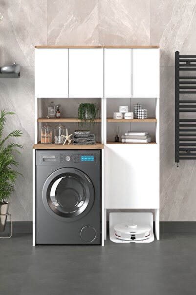 Fly Mobilya LİVA KİRLİ SEPETLİ ÇAMAŞIR MAKİNESİ DOLABI