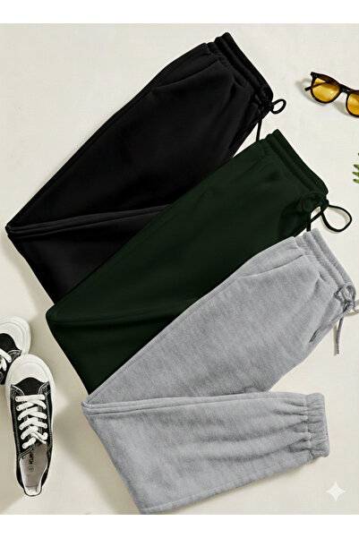 EYAX MODA 3-Piece Advantageous Pack of Rubber-Lined Sweatpants