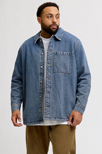 Jack & Jones Büyük Beden Denim Teddy Ceket - James