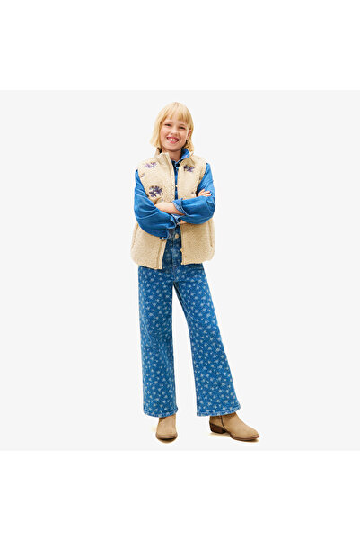 Tommy Hilfiger Mabel Wide Leg Flower Aop Jeans Children's Blue Trousers