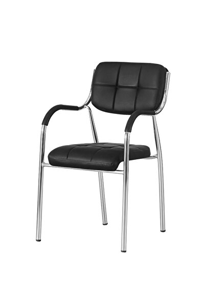 PROCART Conference room chair, eco-leather upholstery, chrome frame, height 8...