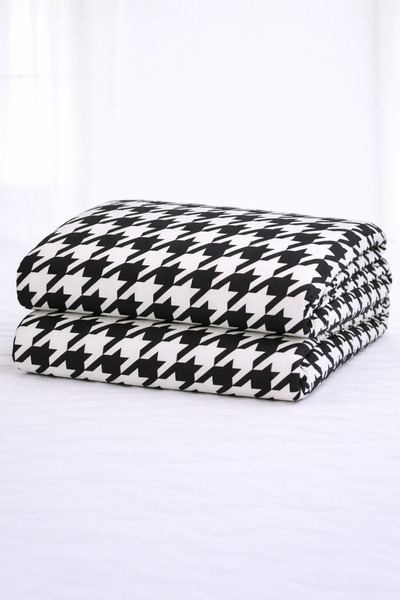 İQON Patterned Duvet Cover (1 Piece) Single Size Houndstooth