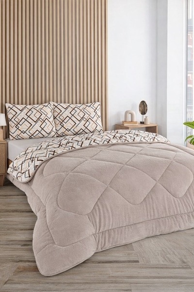 BAMİROSE Diamond Luxury Wellsoft Double-Sided Quilt + Pillowcase, Sleeping, D...