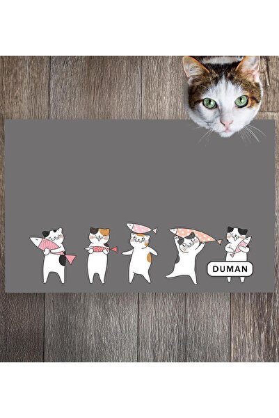 Monnhein Pet Mat – Kişiselleştirilebilir Kaymaz Mama Altlığı, 50x35 cm