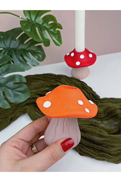 Ca.Gi El Yapımı Mantar Figürlü Dekoratif Mumluk & Şamdan | Ev & Masa Dekoru -...