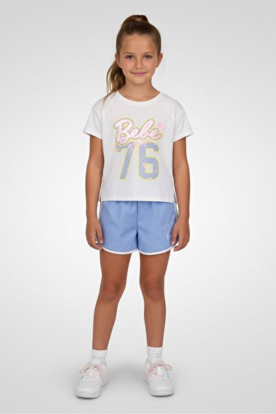 Bebe Kids Girl 2 Pcs Cap Sleeve Outdoor Top And Shorts Set, Multicolor