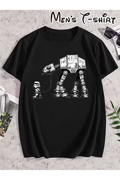 İSMTEXS تي شيرت رياضي للجنسين بأكمام قصيرة وطباعة حصان تروجان