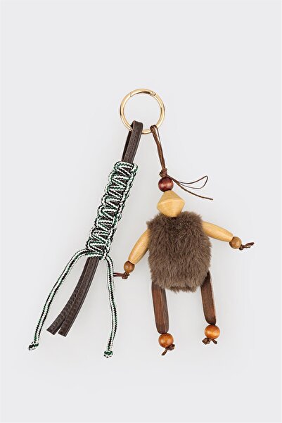 Elle Shoes Kahve Çanta Charm Anahtarlık