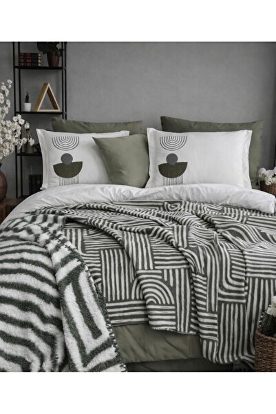 VELLON HOME طقم أغطية سرير مكون من 7 قطع مع بطانية لسرير مزدوج