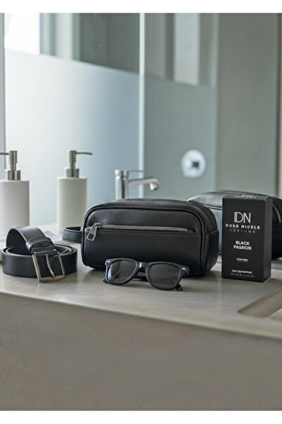 Duke Nickle Men's Bag Belt Glasses Perfume 4-Piece Luxury Stylish Gift Set –