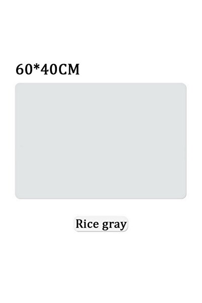 Choice3 قطعة واحدة، مقاس 60×40 سم، لون رمادي فاتح، مفرش طاولة سيليكون مقاوم ل...