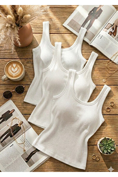 Loule Women's 3-Pack Corded Fabric Ribbed Knit Undershirt Set - 92% Cotton St...