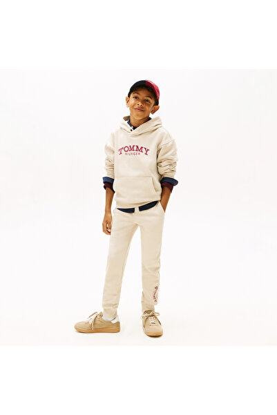 Tommy Hilfiger Monotype Print Graphic Çocuk Bej Eşofman Altı