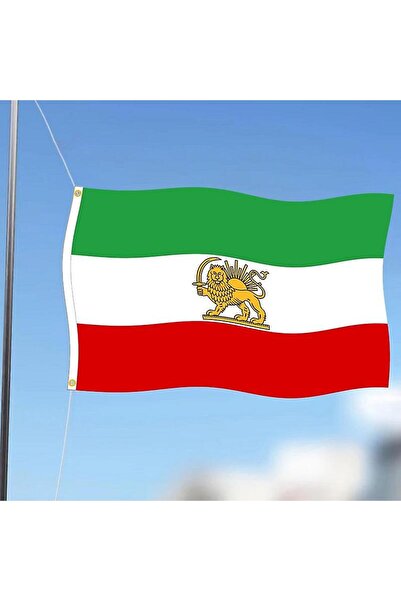 günenbayrak Şah Dönemi Arslanlı İran Bayrağı 100X150 Raşel Kumaş