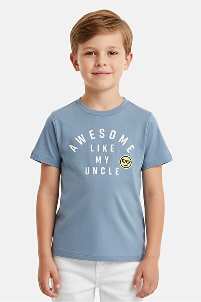 The Children's Place Toddlers Boy Short Sleeve Graphic Print T-Shirt, Stone Blue