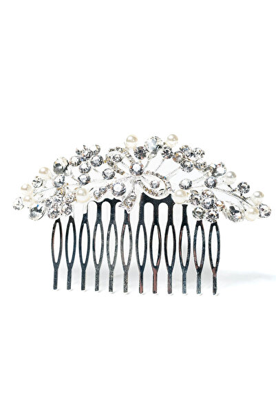 OEM Bridal Veil Comb with Pearls and Stones