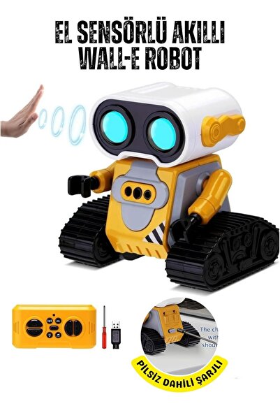 LRS STORE Şarjlı El Sensörlü Akıllı Wall-E Robot - Uzaktan Kumandalı, Müzikli...