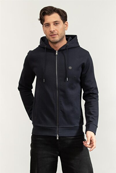 BOSS C-Spence 01 Erkek Fermuarlı Sweatshirt