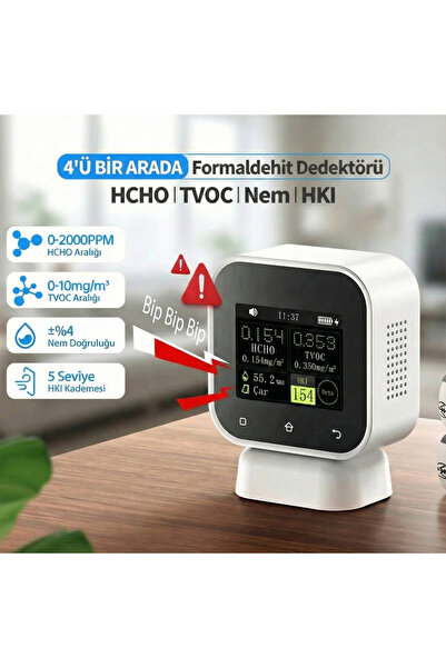 FNIRSI SFD-02 4'ü 1 Arada Dokunmatik Hava Kalitesi Ölçüm Cihazı