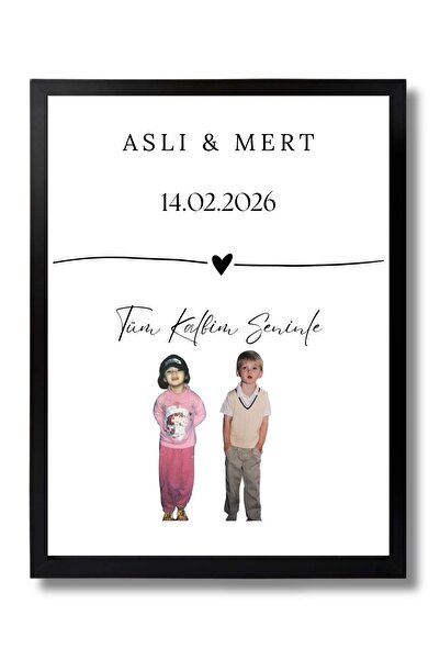 POSTER Kişiye Özel Fotoğraf Birleştirme – İsimli, Tarihli, Nişan & Söz Giriş ...