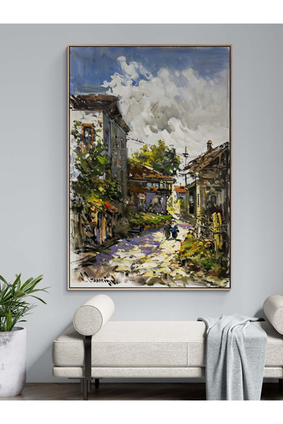 Simurg Sanatevi Eski Zamanın Sokakları Yağlı Boya Tablosu