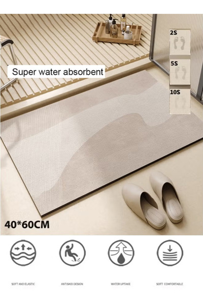 Generic Bathroom non-slip water-absorbing mat, non-slip carpet, rubber kitche...