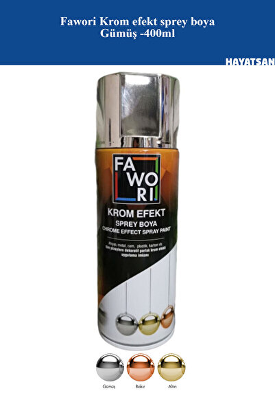 Fawori Krom efekt sprey boya - Gümüş -400ml