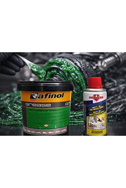 Rafinol Yeşil Kauçuklu Gres 1 KG Ve Çok Amaçlı Sprey 150 ML