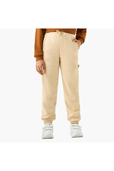 Lee Cooper Solid Joggers with Drawstring Closure and Pockets